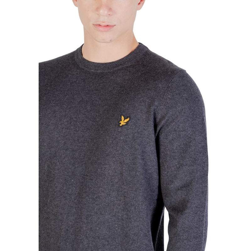 Lyle & Scott Gray Cotton Merino Crew Neck Jumper for Men