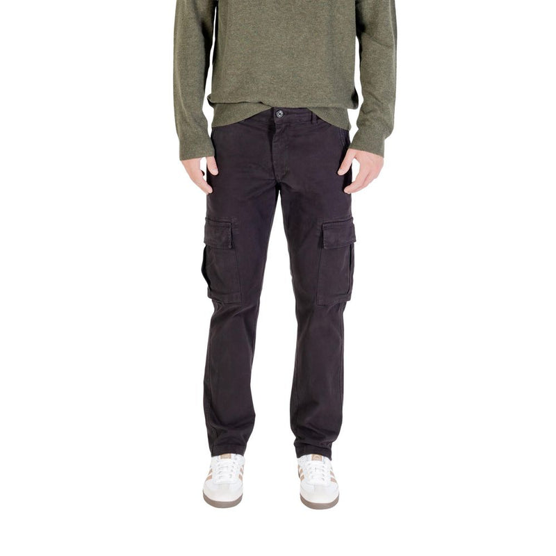 Lyle & Scott Black Cotton Cargo Pants for Men