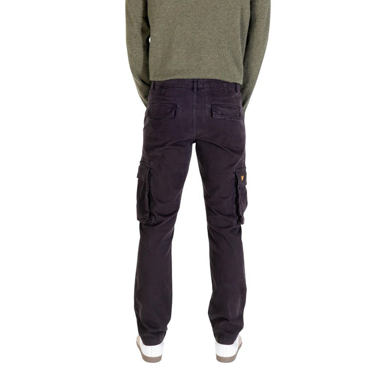 Lyle & Scott Black Cotton Cargo Pants for Men