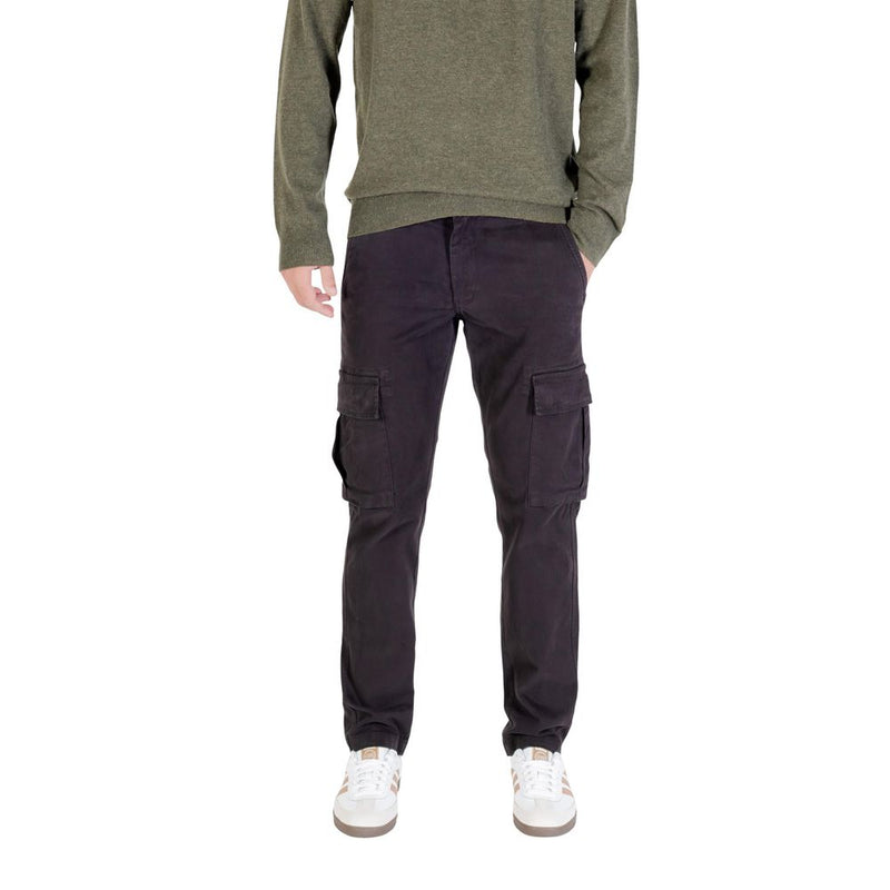 Lyle & Scott Black Cotton Cargo Pants for Men
