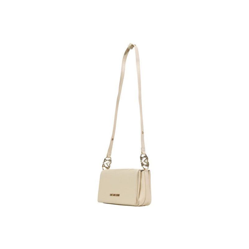Love Moschino JC4008PP1 Beige Polyethylene Handbag - Chic & Functional