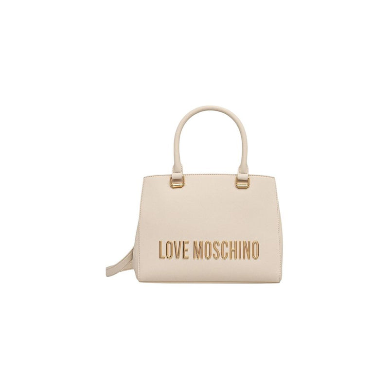 Love Moschino Beige Polyurethane Handbag - Chic & Functional