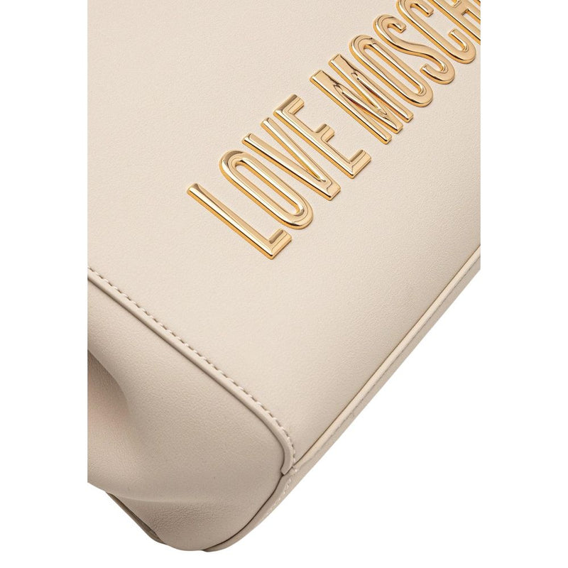 Love Moschino Beige Polyurethane Handbag - Chic & Functional