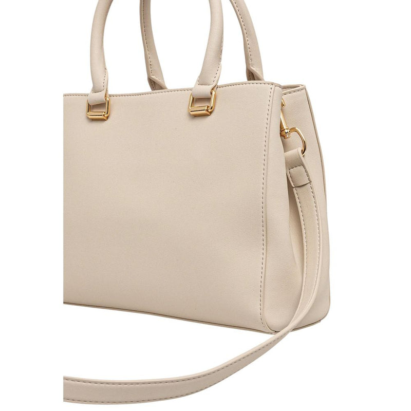 Love Moschino Beige Polyurethane Handbag - Chic & Functional