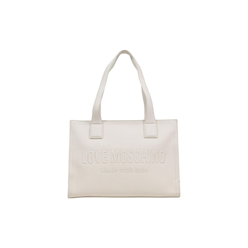 Love Moschino Beige Polyurethane Handbag JC4045PP1 - Stylish & Functional
