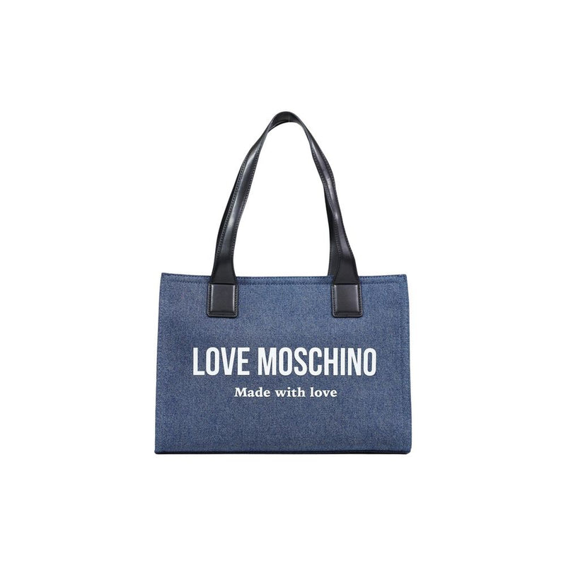 Love Moschino JC4056PP1 Sac à main en coton bleu pour femmes