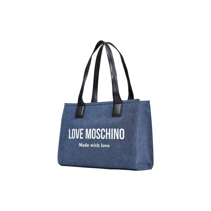 Love Moschino JC4056PP1 Sac à main en coton bleu pour femmes