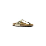 Birkenstock Gizeh Gold Synthetic Flat Sandals for Women