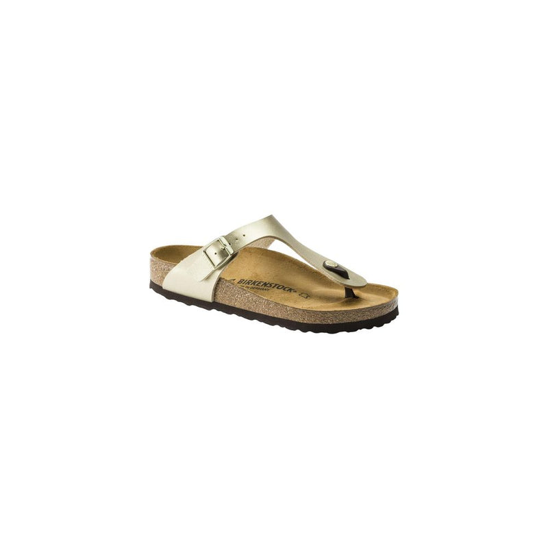 Birkenstock Gizeh Gold Synthetic Flat Sandals for Women