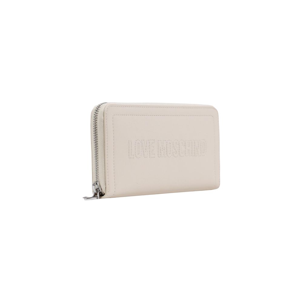 Love Moschino Beige PU GRS JC5500PP1 Large Wallet - Chic & Functional