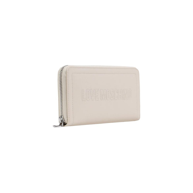 Love Moschino Beige PU GRS JC5500PP1 Large Wallet - Chic & Functional