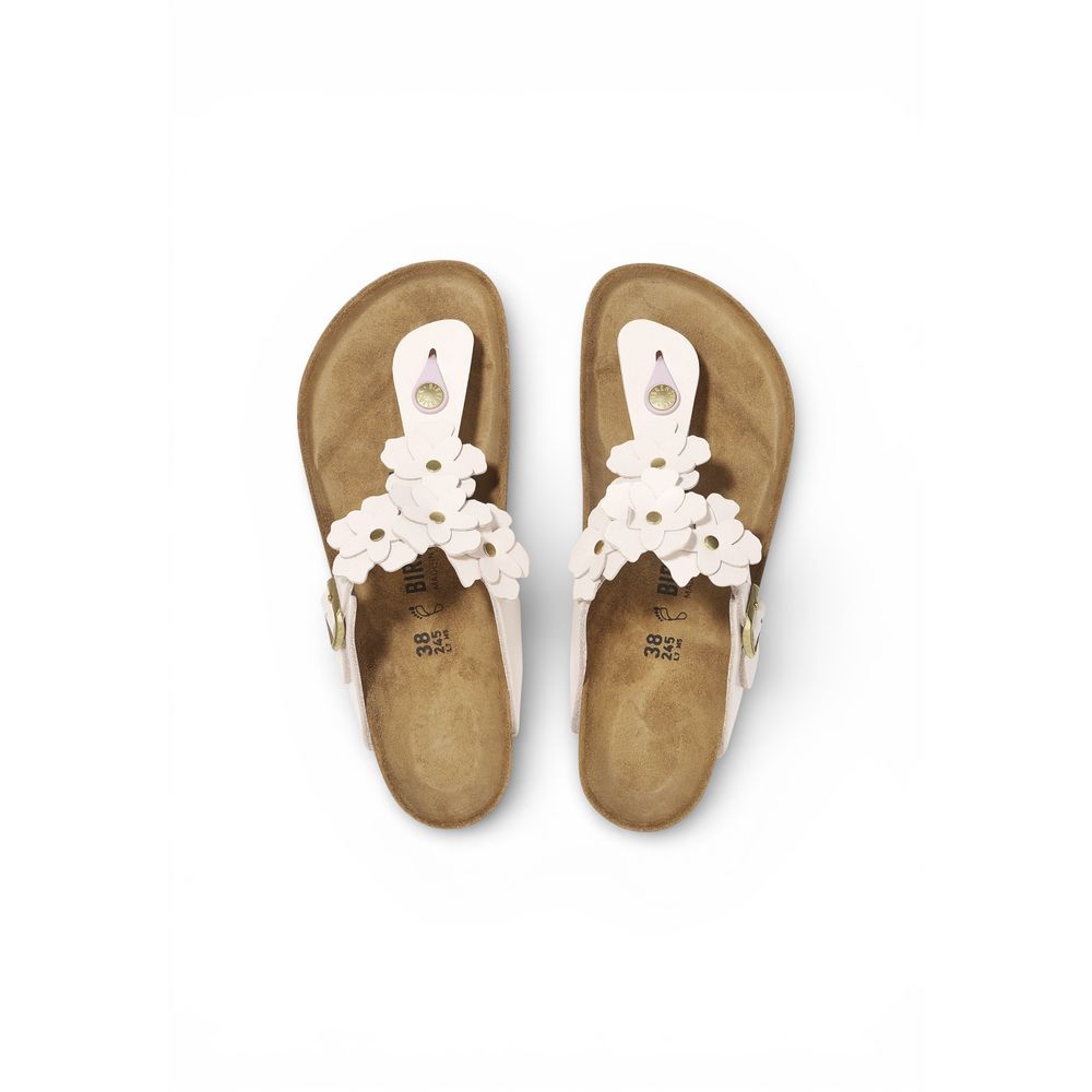 Birkenstock Gizeh Flowers Pink Leather Sandals for Women