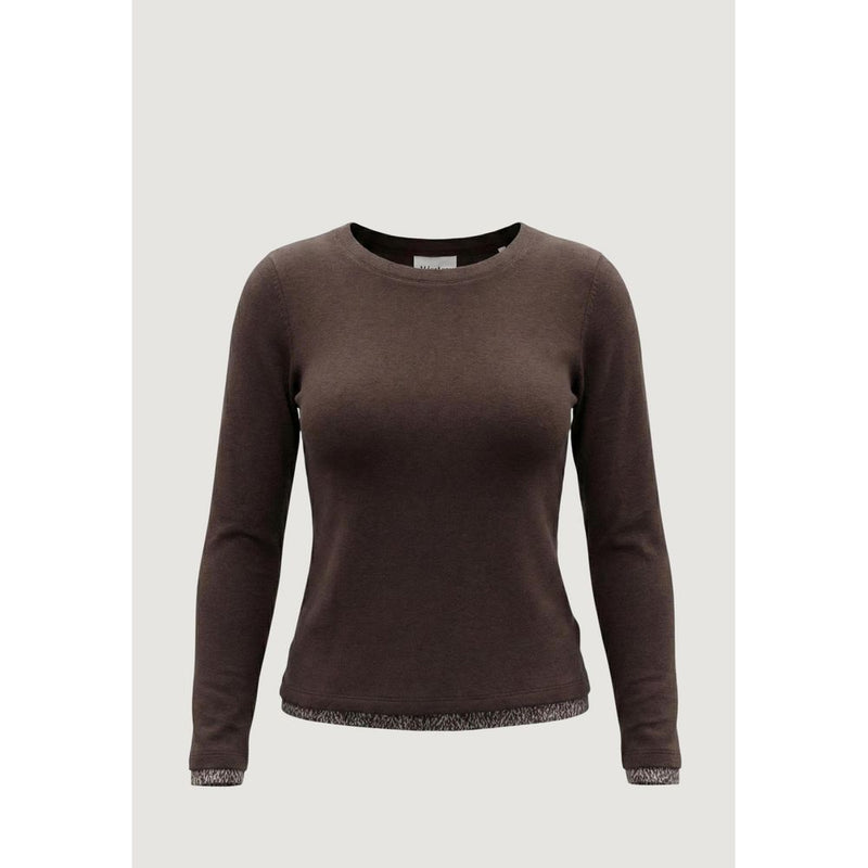 Street One Brown Cotton Long Sleeve T-Shirt for Women