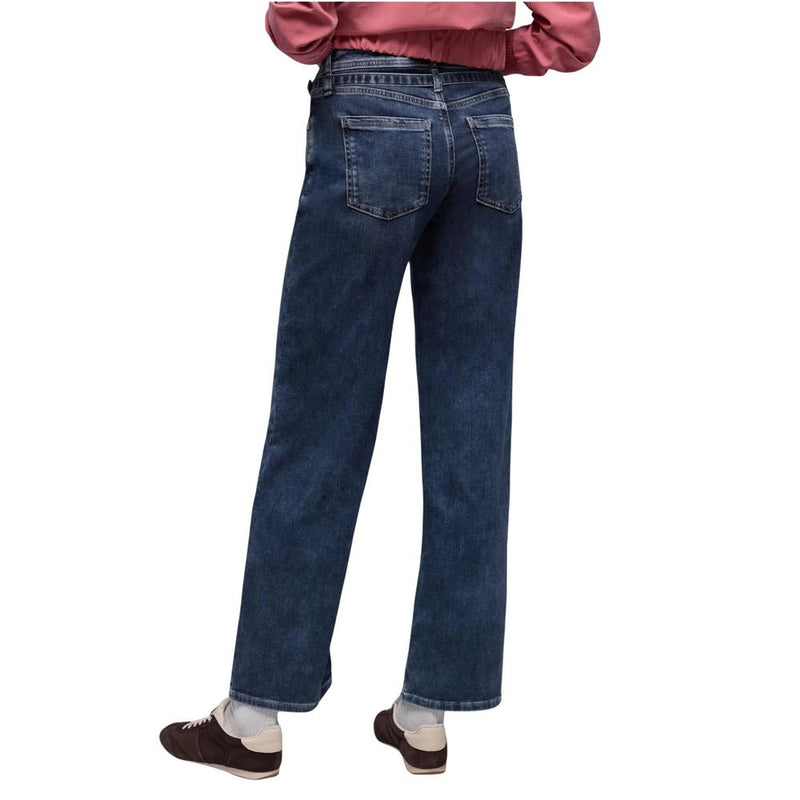 Street One Blue Cotton Relaxed Fit Jeans - Style Emee Wide Leg