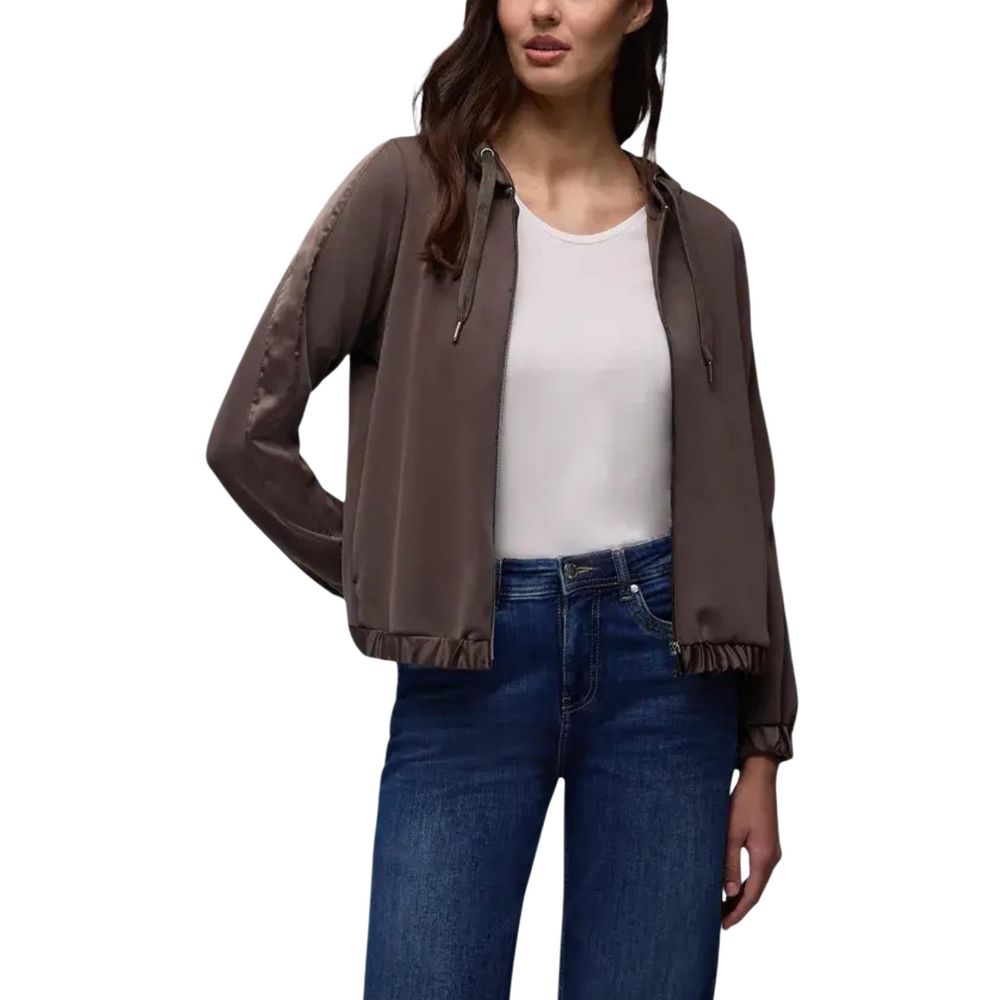 Street One Brown Modal Hoodie for Women - Stylish & Comfortable