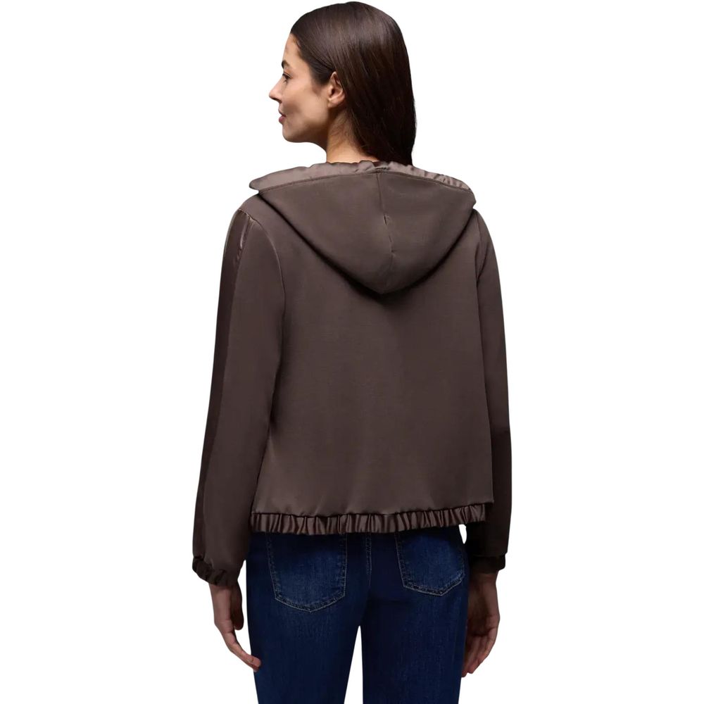 Street One Brown Modal Hoodie for Women - Stylish & Comfortable