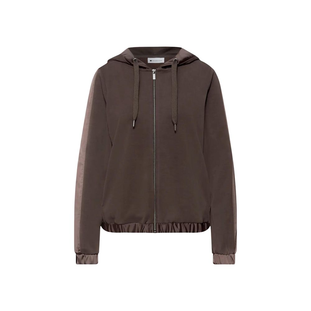 Street One Brown Modal Hoodie for Women - Stylish & Comfortable