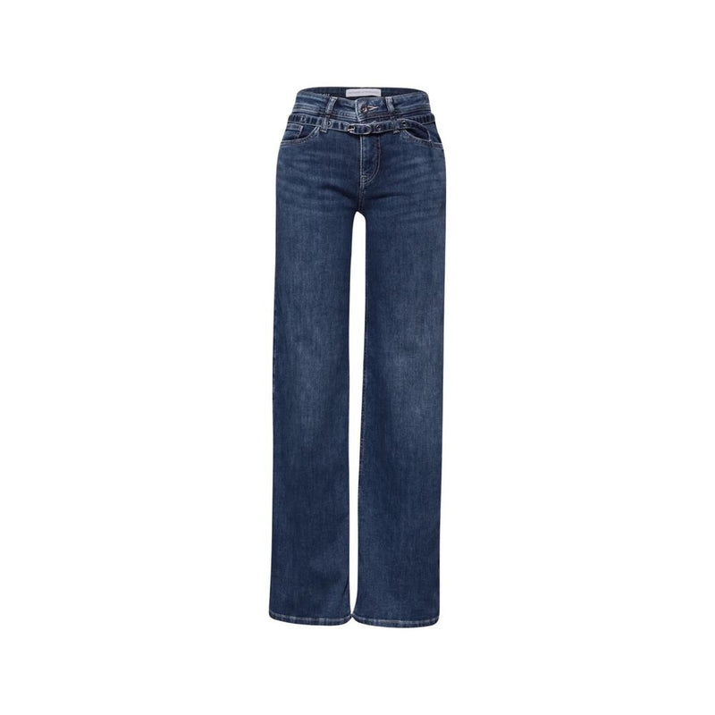 Street One Blue Cotton Relaxed Fit Jeans - Style Emee Wide Leg