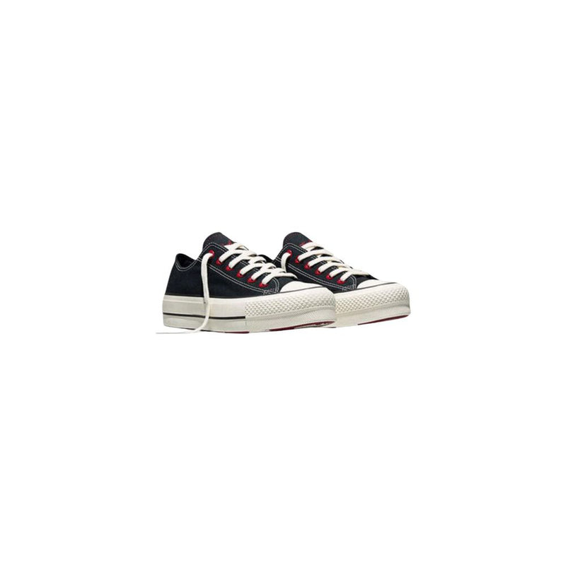 Converse CTAS LIFT OX Black Fabric Platform Sneakers for Women