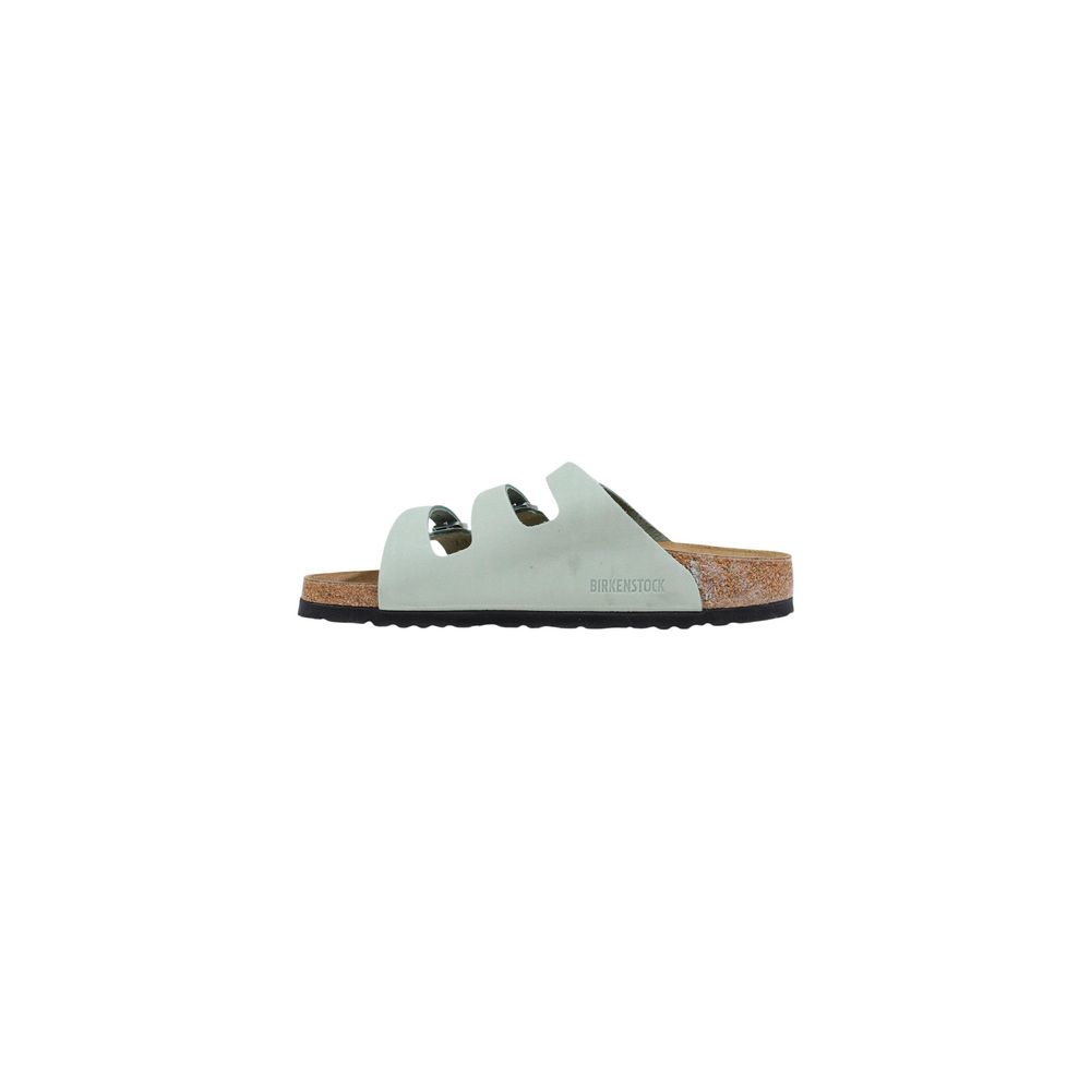 Birkenstock Florida Sandales Plates en Cuir Vert pour Femmes