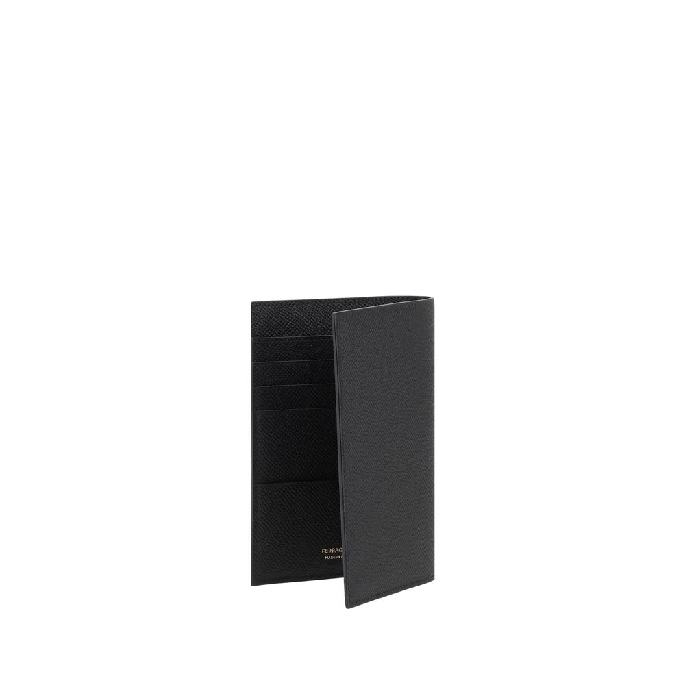 Portefeuille Ferragamo Bos Taurus en cuir de veau noir