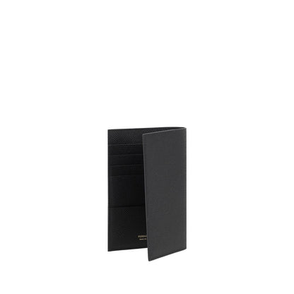 Portefeuille Ferragamo Bos Taurus en cuir de veau noir