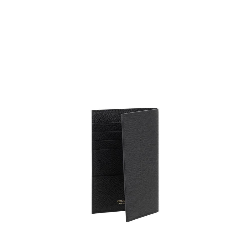 Portefeuille Ferragamo Bos Taurus en cuir de veau noir