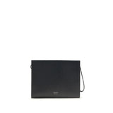 Ferragamo Gancini Pouch en Cuir de Veau Noir