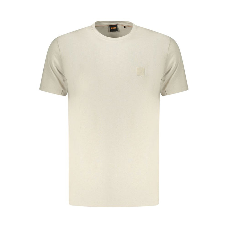 Hugo Boss Beige Katoenen Heren Sweatshirt