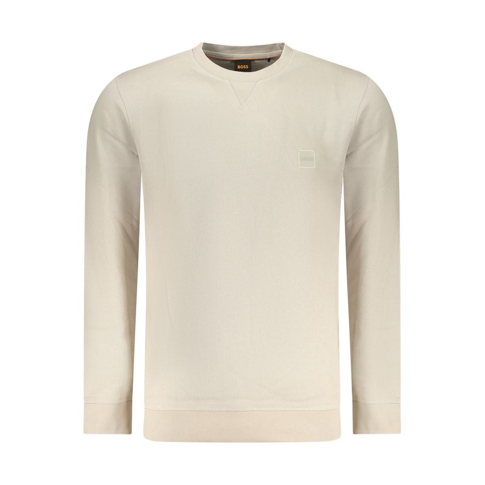 Sweat-shirt Hugo Boss beige en coton pour homme