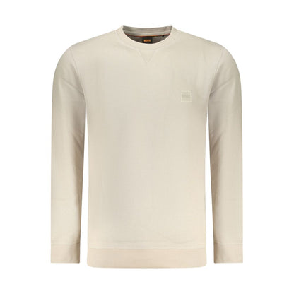 Sweat-shirt Hugo Boss beige en coton pour homme