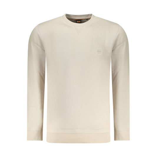 Sweat-shirt Hugo Boss beige en coton pour homme