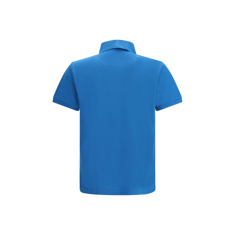 Etro Roma Blue Cotton Polo Shirt for Men