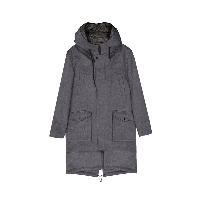 Herno Gray Cashmere Coat for Men - Luxurious Warmth