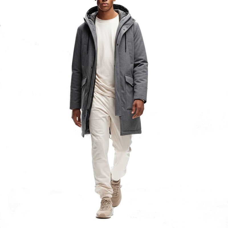 Herno Gray Cashmere Coat for Men - Luxurious Warmth