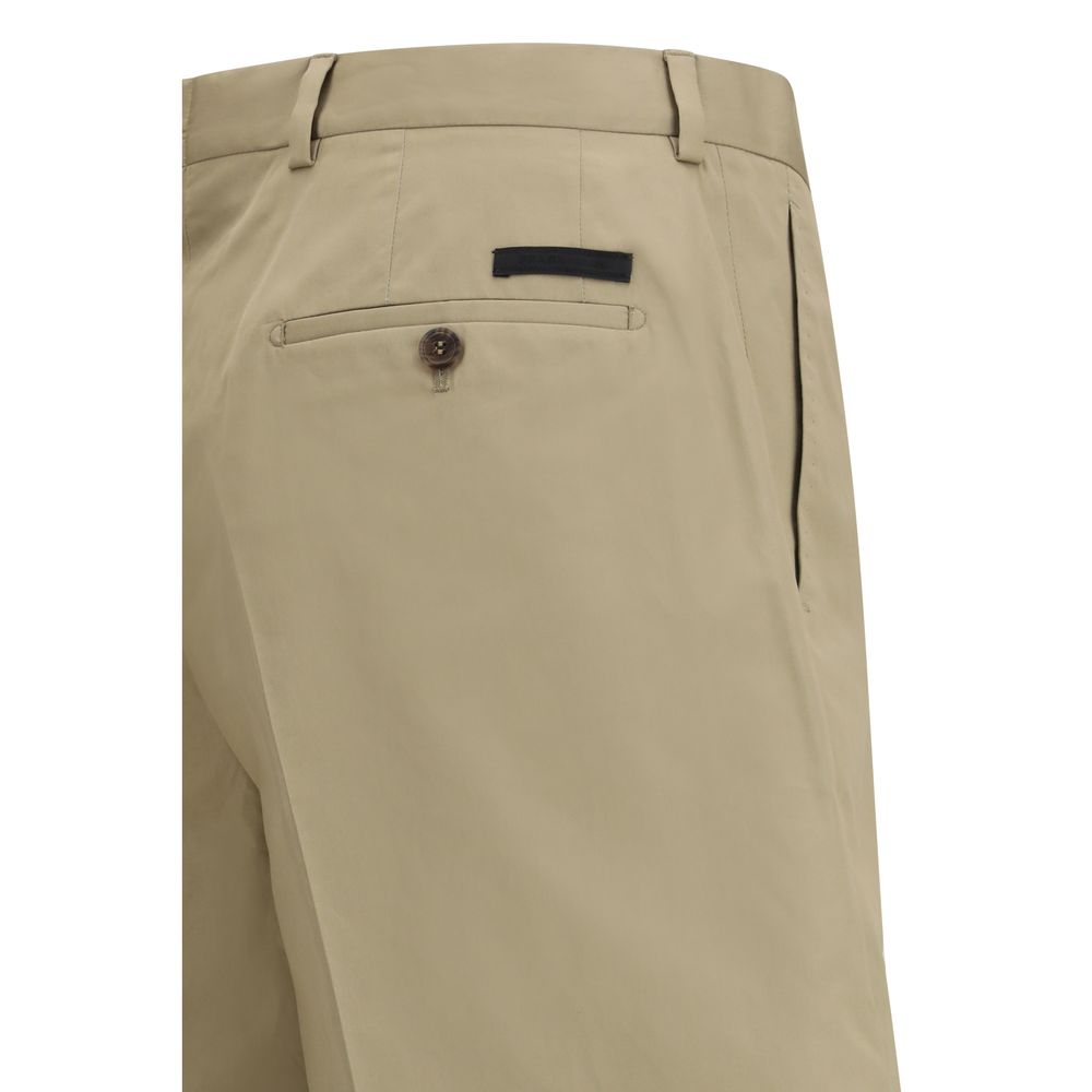 Short en coton beige Prada