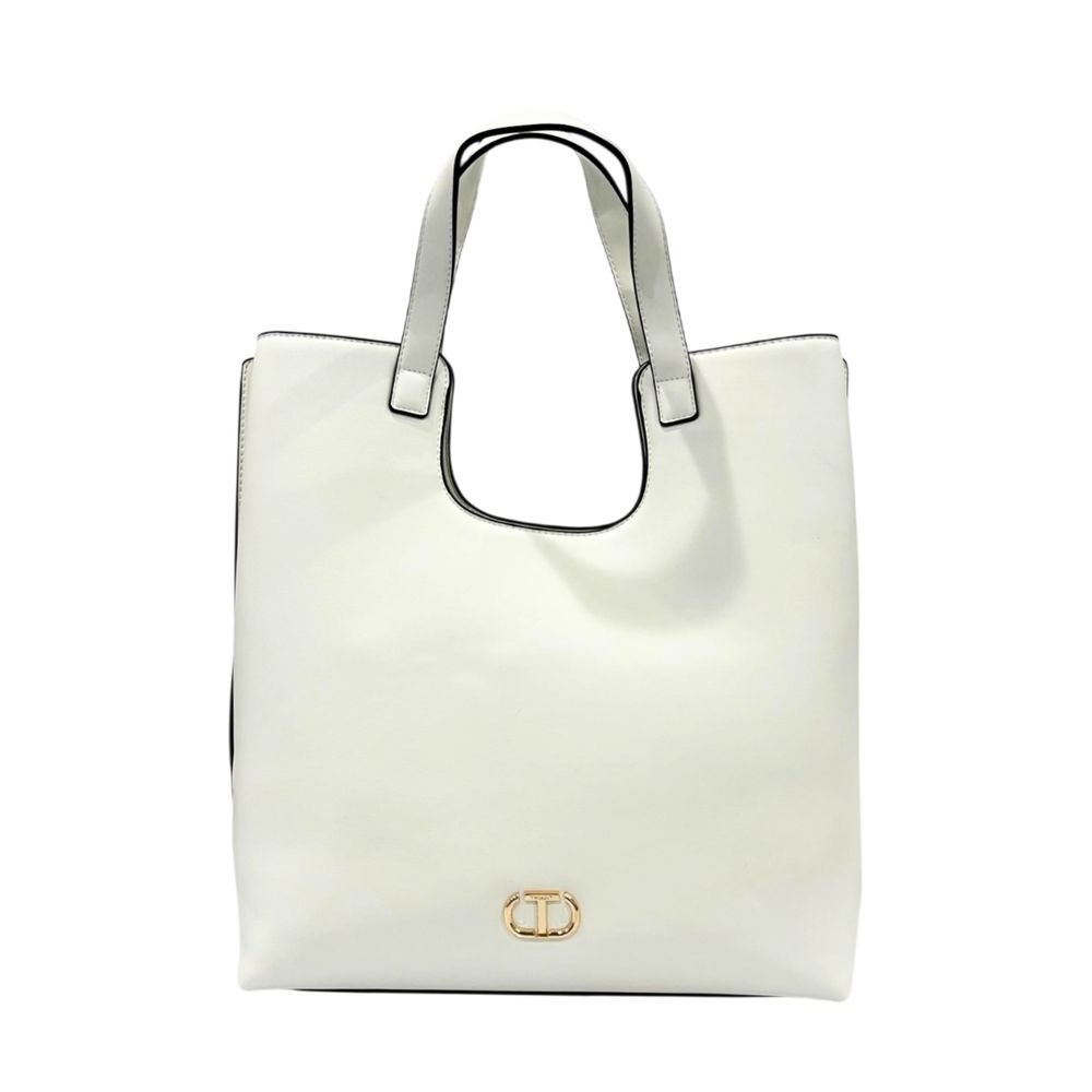 Twinset White PU Handbag - Chic & Functional for Women