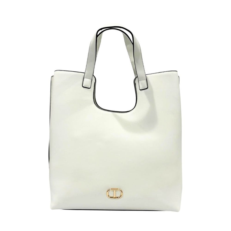 Twinset White PU Handbag - Chic & Functional for Women
