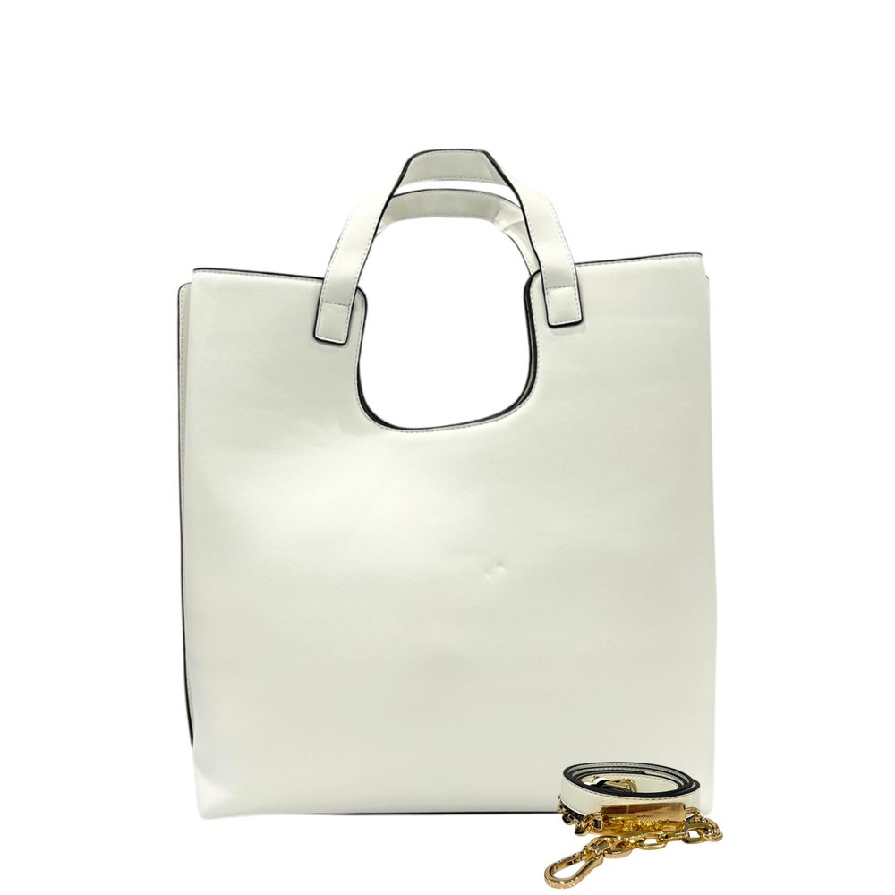 Twinset White PU Handbag - Chic & Functional for Women