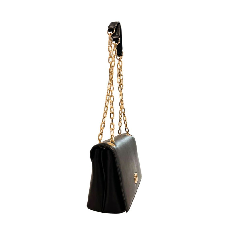 Twinset Black PU Chain Crossbody Bag for Women - Chic & Versatile