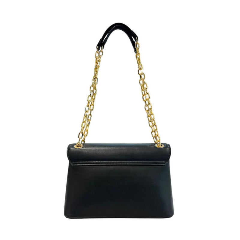 Twinset Black PU Chain Crossbody Bag for Women - Chic & Versatile