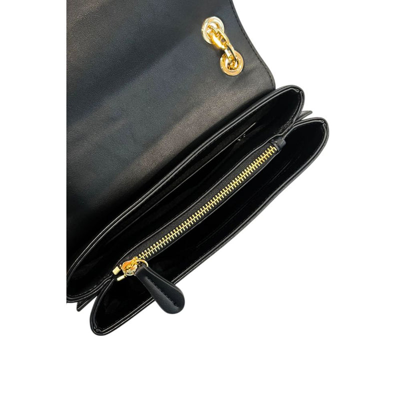 Twinset Black PU Chain Crossbody Bag for Women - Chic & Versatile