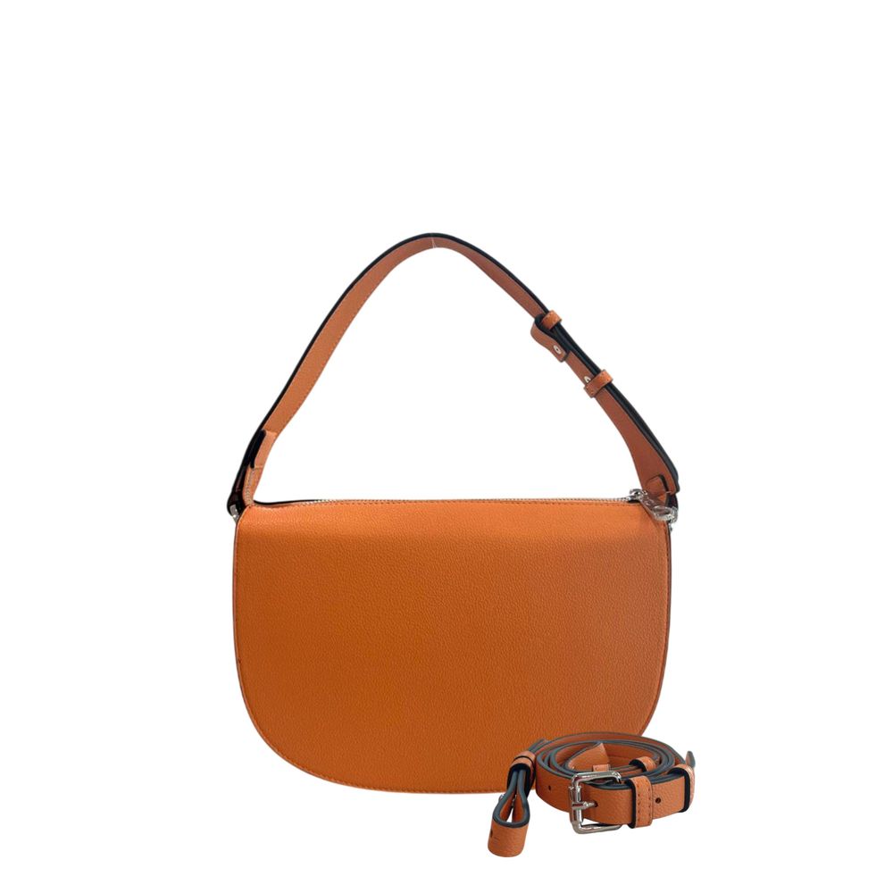Sac à bandoulière en polyuréthane orange Twinset