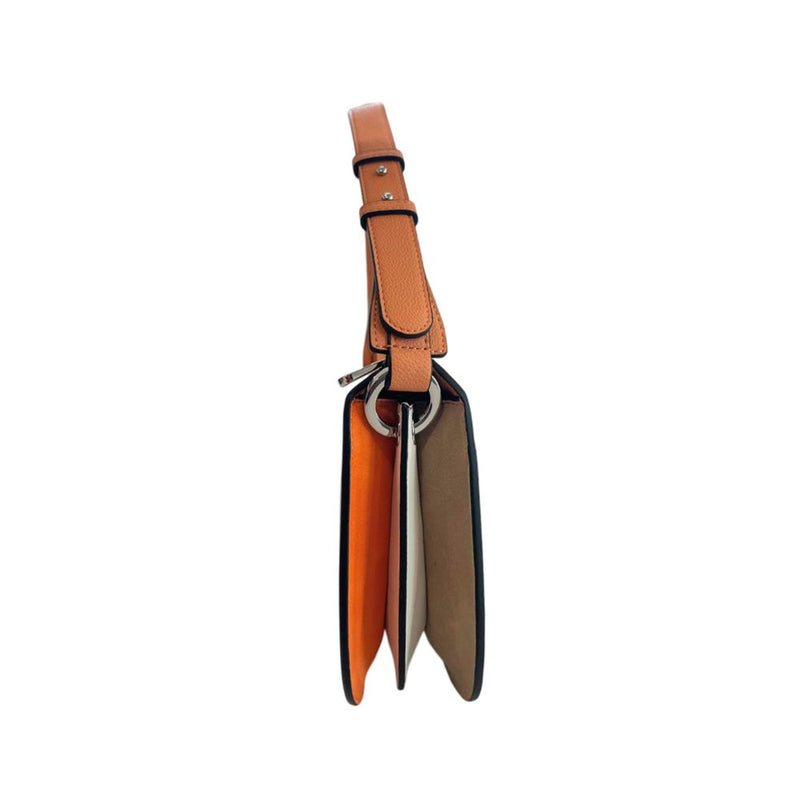 Sac à bandoulière en polyuréthane orange Twinset