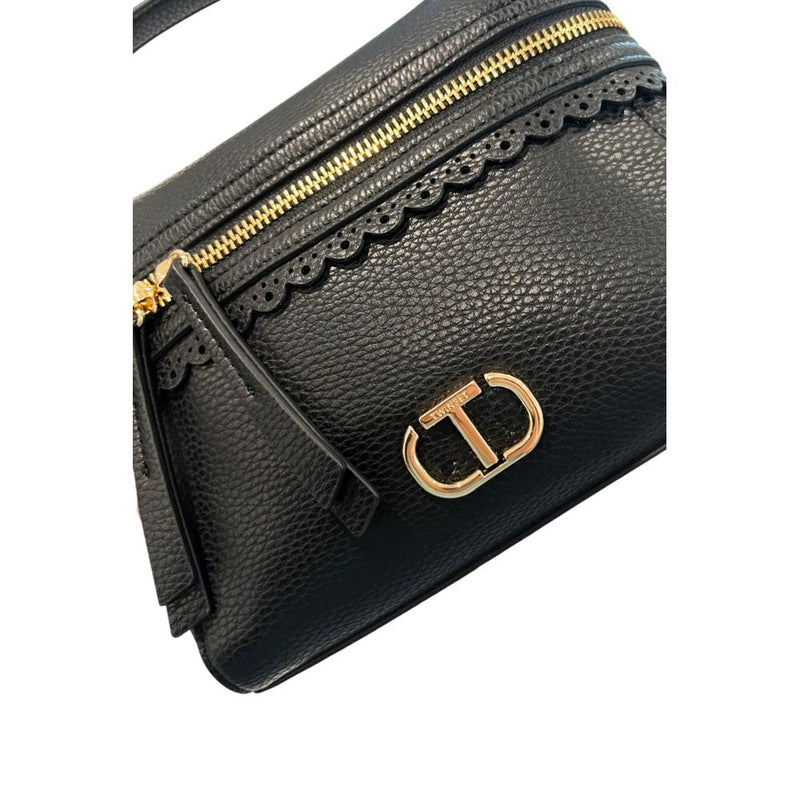 Twinset Black PU Women's Handbag - Chic & Versatile Accessory