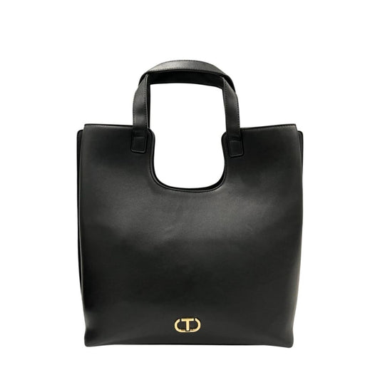 Twinset Black PU Women Shoulder Bag - Chic & Functional