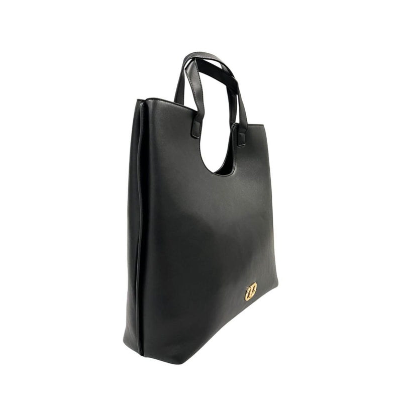 Twinset Black PU Women Shoulder Bag - Chic & Functional