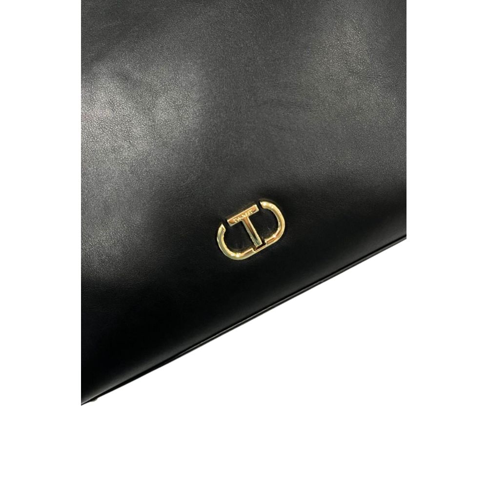 Twinset Black PU Women Shoulder Bag - Chic & Functional