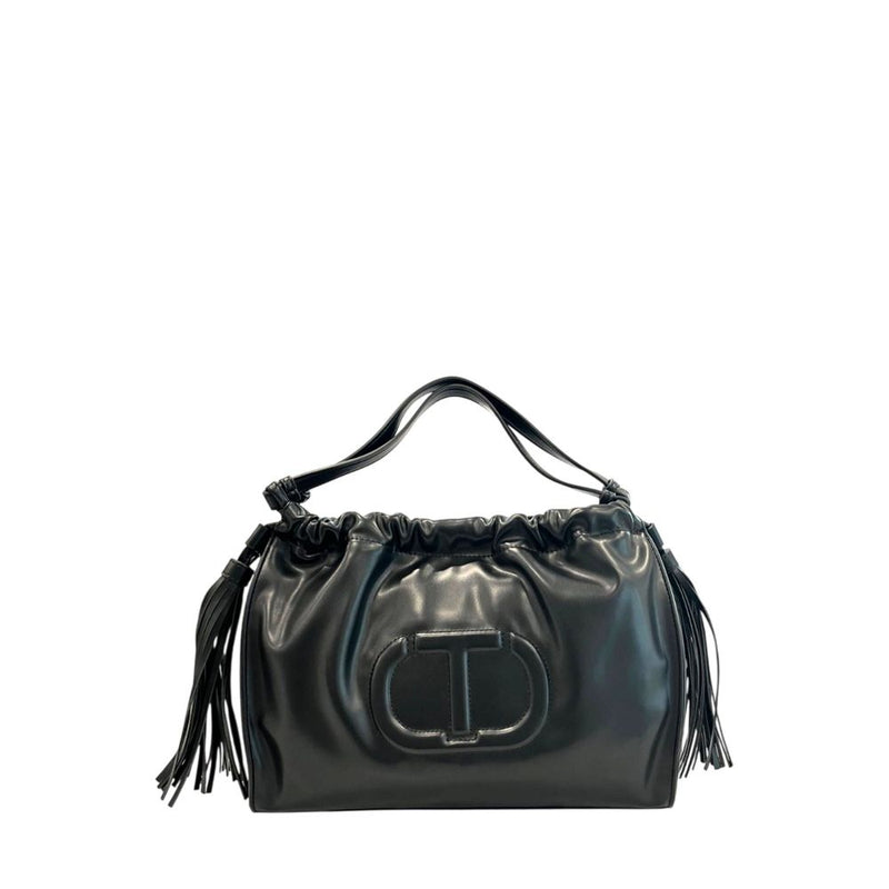 Twinset Black PU Women Shoulder Bag - Chic & Elegant Design