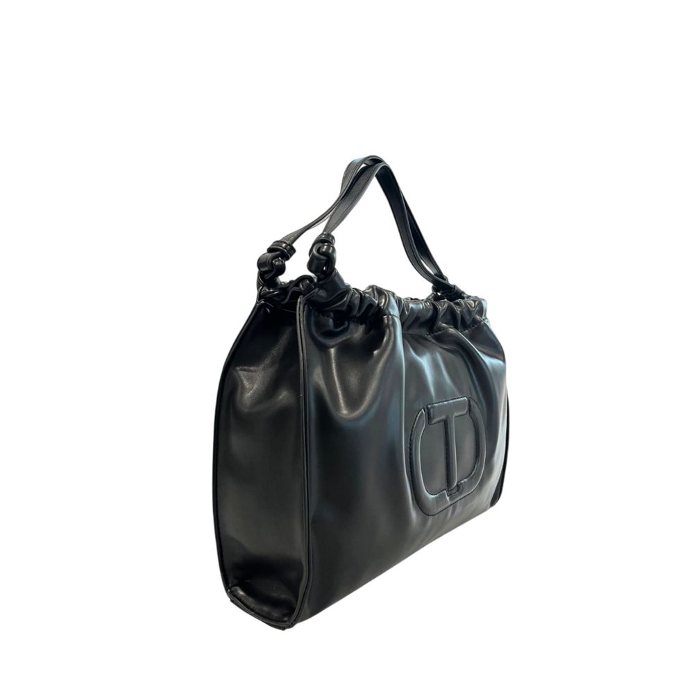 Twinset Black PU Women Shoulder Bag - Chic & Elegant Design